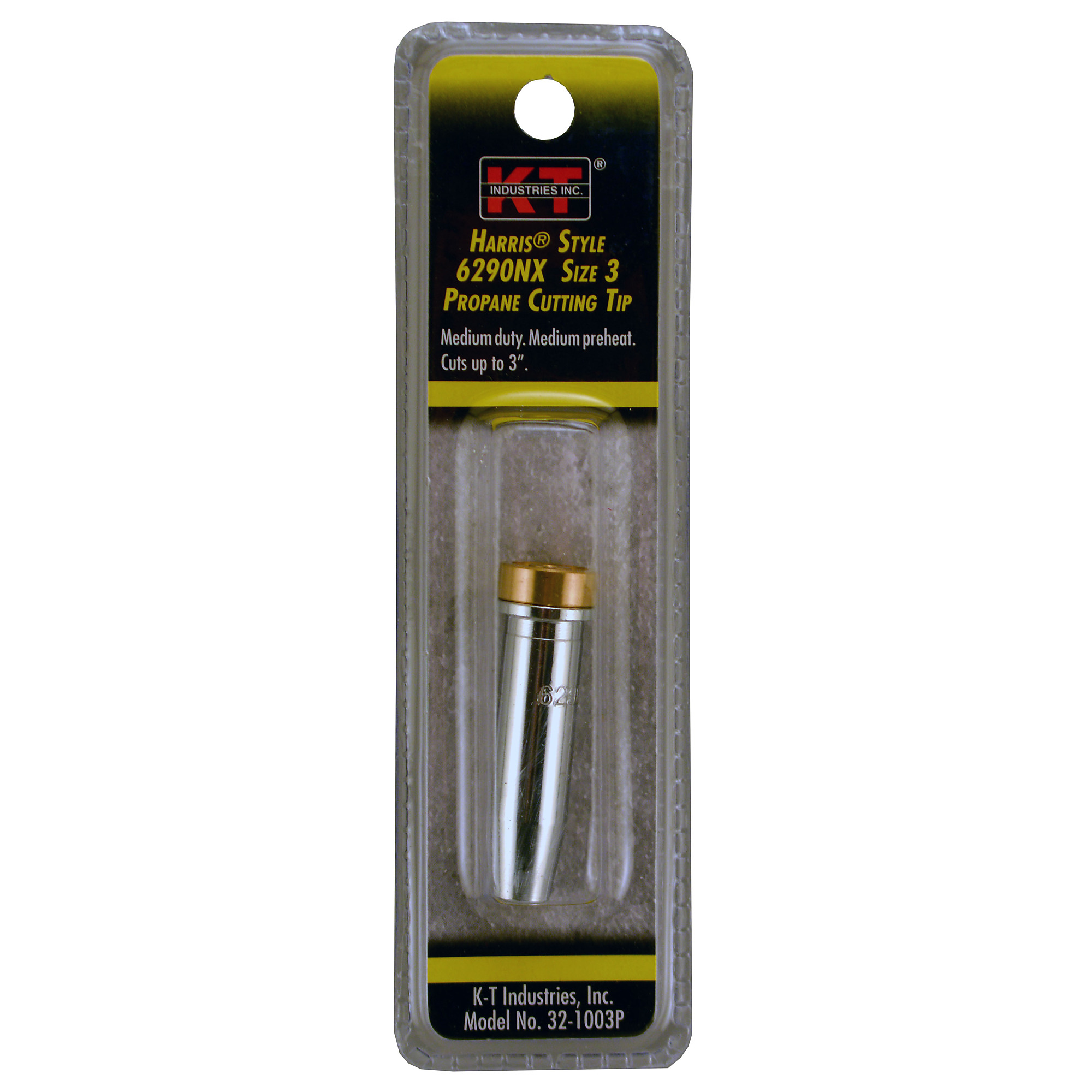 K-T Industries Harris Propane Cutting Tip — Size 3, Copper and Brass, Model# 32-1003P